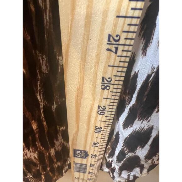 L'AGENCE Animal Print Cinched Waist Asymmetric Sleeveless Dress Size 2 - Picture 11 of 16